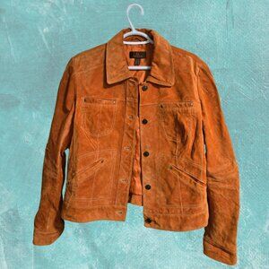 Danier Leather Suede Moto Jacket – Genuine Leather with Contrast Stitching